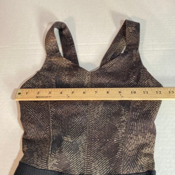 Lululemon City Tank Peplum Golden Goddess Cashew Size 4 - Picture 7 of 11